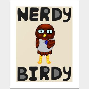 Nerdy Birdy Owl Posters and Art
